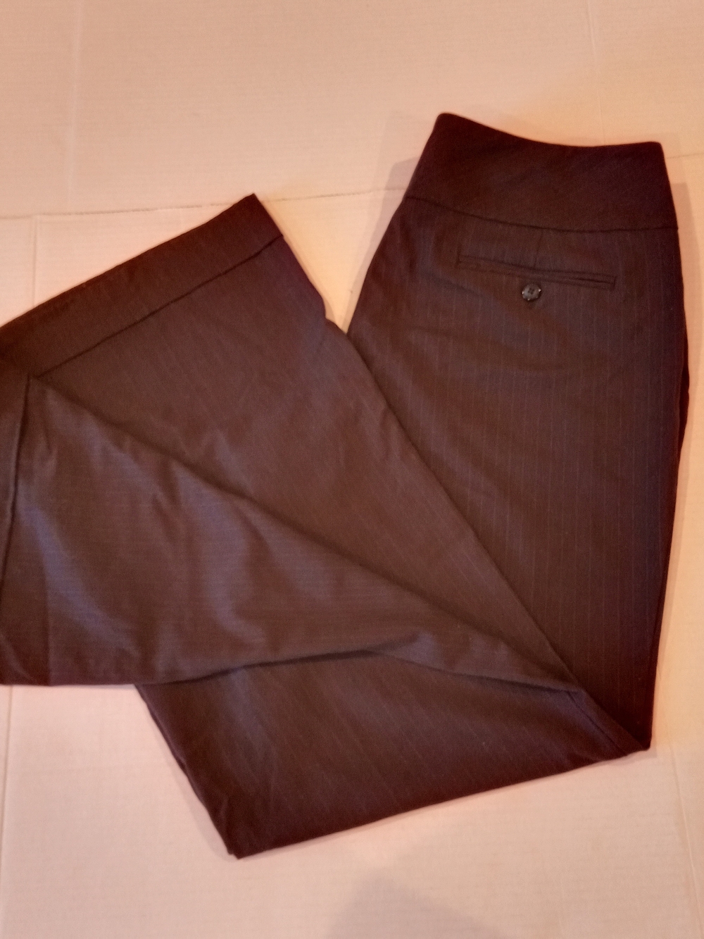 Mossimo Stretch Classic Gray And Blue Pinstripe Dress Pants Women's Size 14
